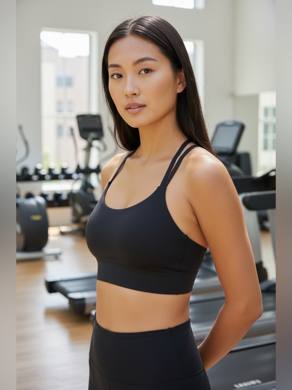 OFFLINE By Aerie Sports Bra Real Me XTRA Hold Up! Strappy Sz L  Brown